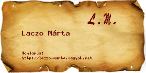 Laczo Márta névjegykártya