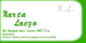 marta laczo business card